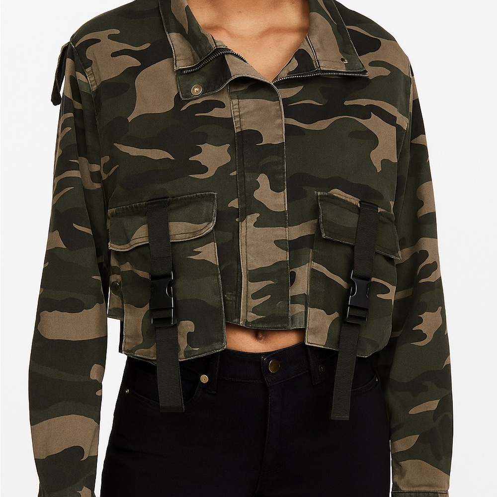 Camouflage Cropped Jacket